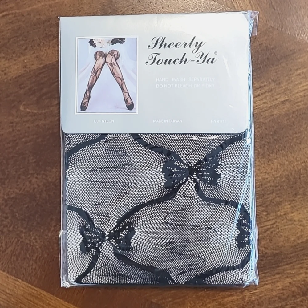 Sheerly Touch Ya Lace Pantyhouse New